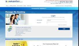 
							         Login to manage your booking - Sunmaster								  
							    