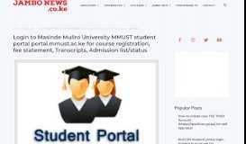 
							         Login to Masinde Muliro University MMUST student portal portal ...								  
							    