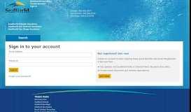 
							         Login to My Account - Build your vacation package - SeaWorld								  
							    