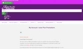 
							         Login to my account - Juice Plus Promotions								  
							    