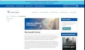 
							         Login to My Health Portal | CHI St. Joseph Health System								  
							    