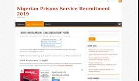 
							         Login to Nigeria Prisons Service Recruitment Portal								  
							    