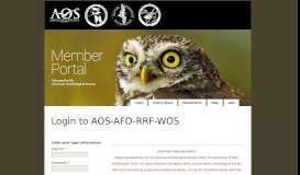 
							         Login to Ornithological Societies of North America								  
							    