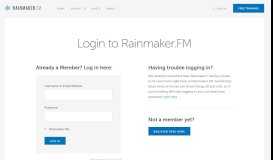 
							         Login to Rainmaker.FM | Rainmaker.FM								  
							    