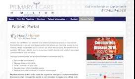 
							         Login to secure patient portal – Primary Care of Milton								  
							    