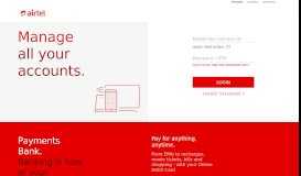 
							         Login to Selfcare - Airtel								  
							    