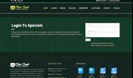 
							         Login To Specials - Clear Creek Golf Course								  
							    