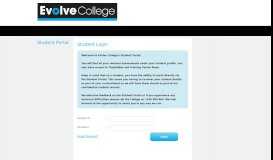 
							         Login to Student Portal - Evolve College								  
							    