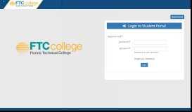 
							         Login to Student Portal - FTC								  
							    