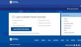 
							         Login to Student Portal (myUniSA)								  
							    