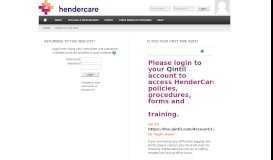 
							         Login to the site - HenderCare Staff Portal								  
							    
