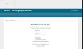 
							         Login to the site - Virtual Learning Environment								  
							    