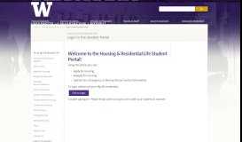
							         Login to the Student Portal - Housing & Residential Life - UW Bothell								  
							    