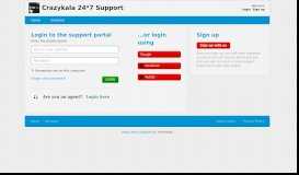 
							         Login to the support portal - Crazykala 24*7 Support - Freshdesk								  
							    