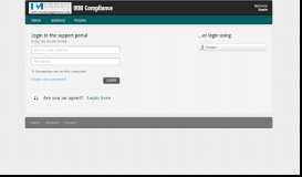 
							         Login to the support portal - IRM Compliance								  
							    