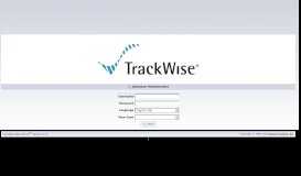 
							         Login To TrackWise Web Admin								  
							    