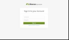 
							         Login to your account - Abacus Insurance								  
							    