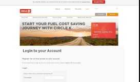 
							         Login to your Account - Circle K								  
							    