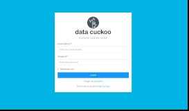 
							         Login to your account | Data Cuckoo								  
							    