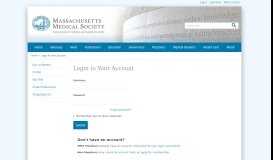 
							         Login to Your Account - Massachusetts Medical Society								  
							    
