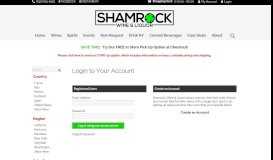 
							         Login to Your Account - Shamrock Wine & Liquor								  
							    