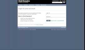 
							         Login to your account - Vivid Domains								  
							    