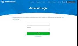 
							         Login to Your Driver Schedule Account								  
							    