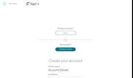 
							         Login to your FairFX Card and Money Transfer account								  
							    