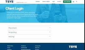 
							         Login: TSYS Client Login & Partner Portal - TSYS.com								  
							    