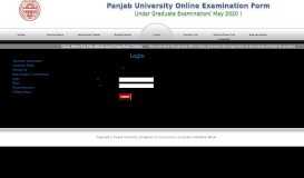 
							         Login - Under Graduate Examination								  
							    