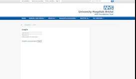 
							         Login - University Hospitals Bristol NHS Foundation Trust, the major ...								  
							    