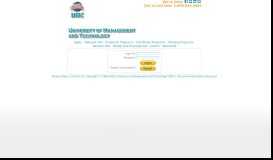 
							         Login - University of Management and Technology								  
							    
