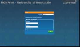 
							         Login - University of Newcastle								  
							    