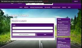 
							         Login | Users - Ladybird Insurance								  
							    