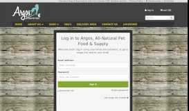 
							         Login using your email | Argos, All-Natural Pet Food & Supply								  
							    