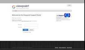 
							         Login - ViewPoint Support Portal > ViewPoint Support Portal								  
							    