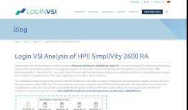
							         Login VSI Analysis of HPE SimpliVity 2600 RA - Login VSI								  
							    