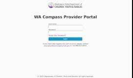 
							         Login | WA Compass Provider Portal								  
							    