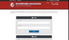 
							         Login - Waterford-Halfmoon UFSD								  
							    