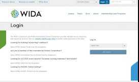 
							         Login | WIDA								  
							    