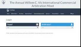 
							         Login - Willem C. Vis International Commercial Arbitration Moot								  
							    
