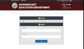 
							         Login - Woonsocket Education Department								  
							    