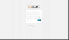 
							         Login - Work With Insight								  
							    