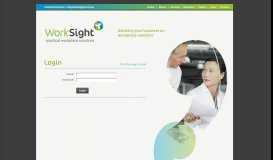 
							         Login - WorkSight								  
							    