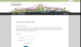 
							         Login - YorkSpace								  
							    