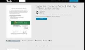 
							         Login.live.com now Outlook Web App - Saint Leo University - Yumpu								  
							    