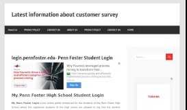 
							         login.pennfoster.edu- Penn Foster Student Login - Student Portal Login								  
							    