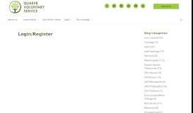 
							         Login/Register - QVS - Quaker Voluntary Service								  
							    