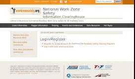 
							         Login/Register — The National Work Zone Safety Information ...								  
							    