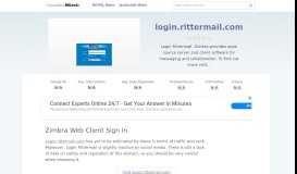 
							         Login.rittermail.com website. Zimbra Web Client Sign In.								  
							    